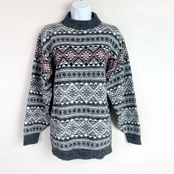 American Pride Nordic Print Crew Neck Sweater Size S - Picture 1 of 6